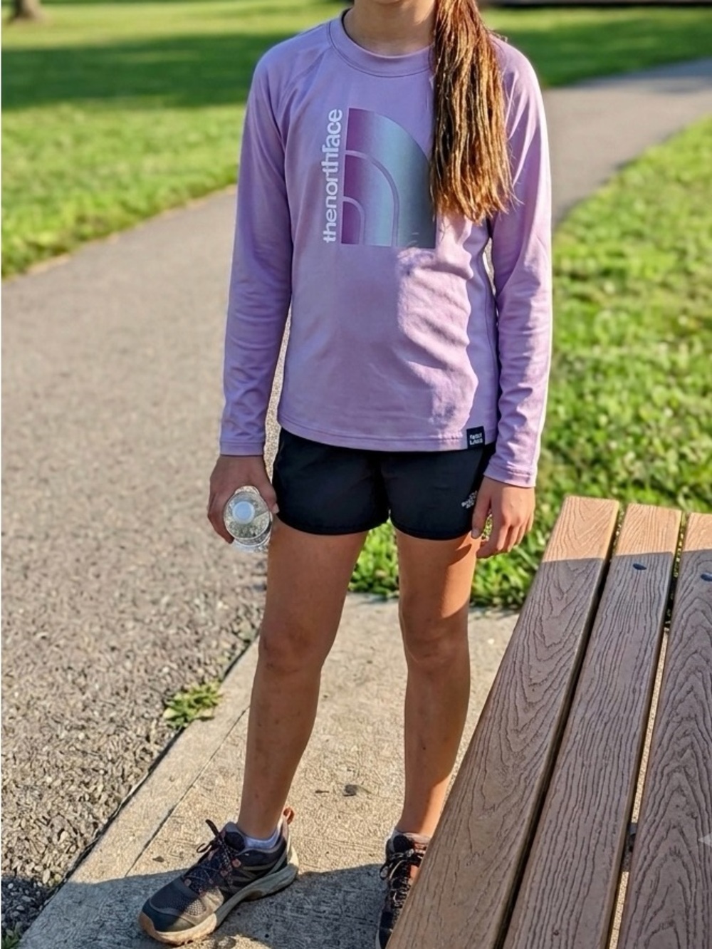 The North Face Lilac UPF 40+ Girls' Long Sleeve Swim Top